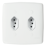 Conjunto 2 Tomadas 1 10A + 1  20A 4x4 - Mônaco